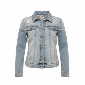 Unpublished  Light Blue Denim Jean Jacket Women’s Small Distressed